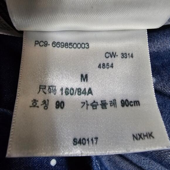 Levi's Polka Dot Denim Button‎ Up Mini Dress Size M - Picture 8 of 9